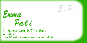 emma pali business card